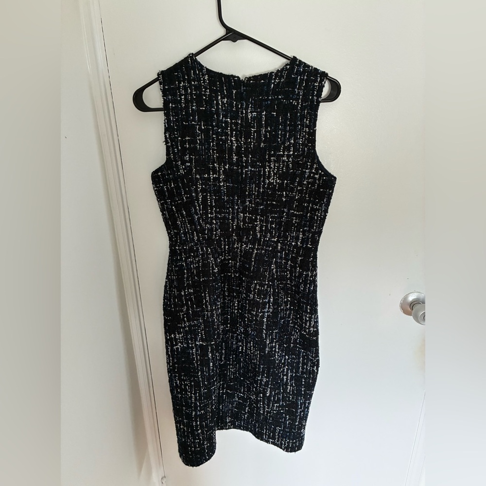 Ann Taylor tweed dress Sz 2 work career business tailored sheath sleeveless - Picture 3 of 7